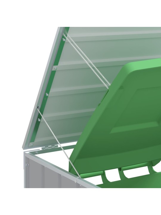 Wheelie bin säilytys double bins harmaa 144x81x113 cm teräs