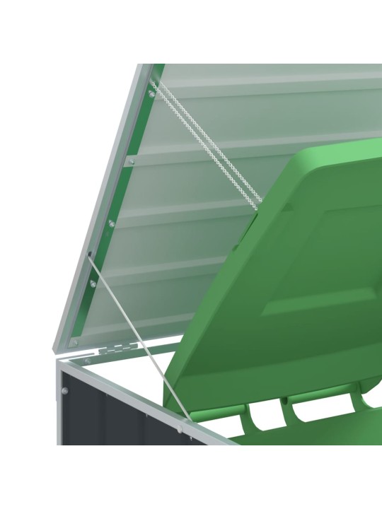 Wheelie bin säilytys double bins antrasiitti 144x81x113cm teräs
