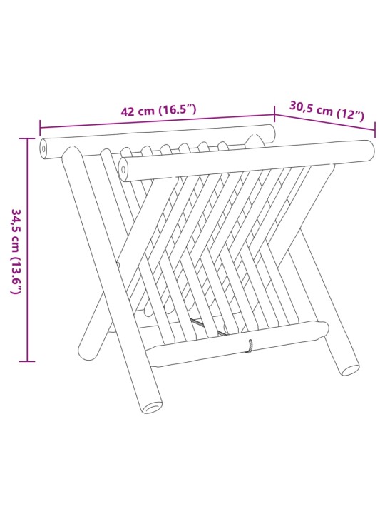 Lehtiteline 42x30,5x34,5 cm bambu