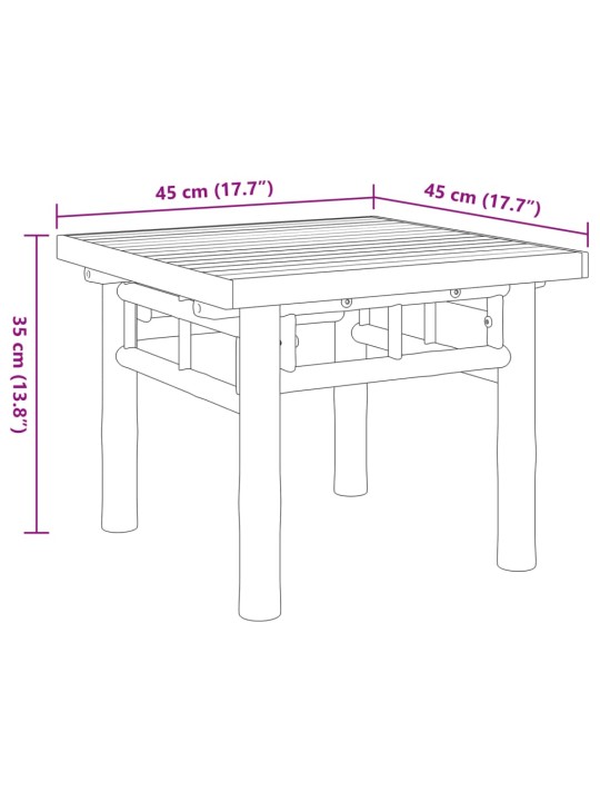 Sohvapöytä 45x45x35 cm bambu