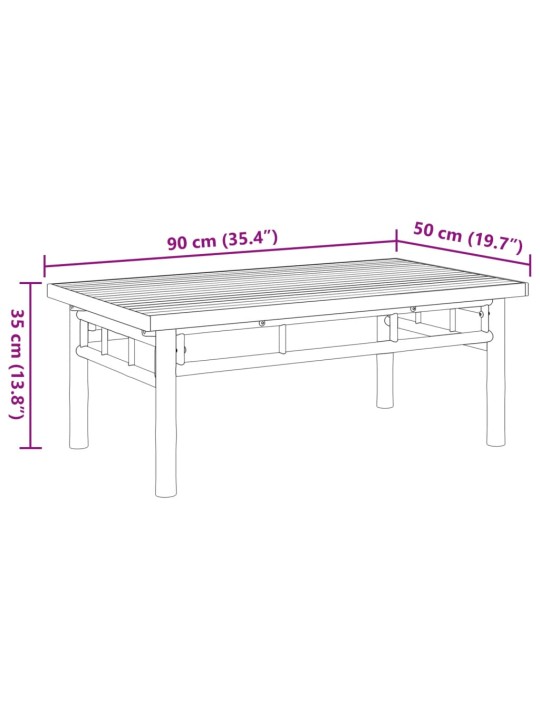 Sohvapöytä 90x50x35 cm bambu