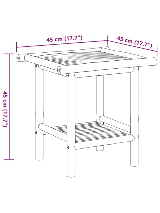 Sohvapöytä 45x45x45 cm bambu