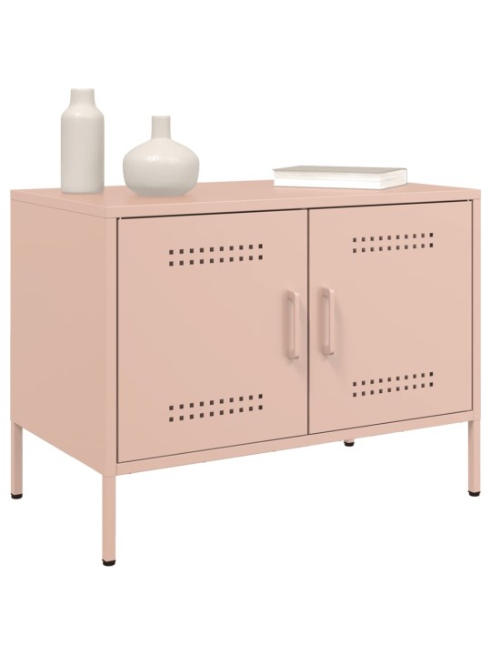 TV-tasot 2 kpl pinkki 68x39x50,5 cm teräs