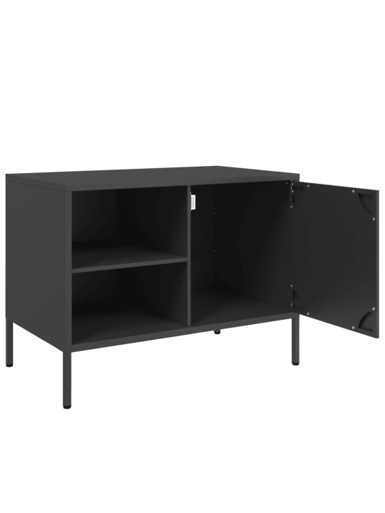 TV-tasot 2 kpl musta 68x39x50,5 cm teräs