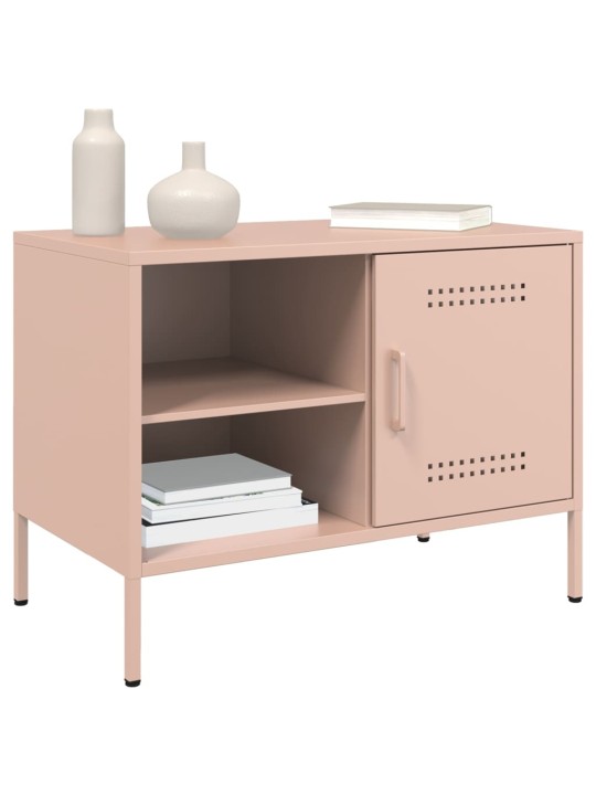 TV-tasot 2 kpl pinkki 68x39x50,5 cm teräs