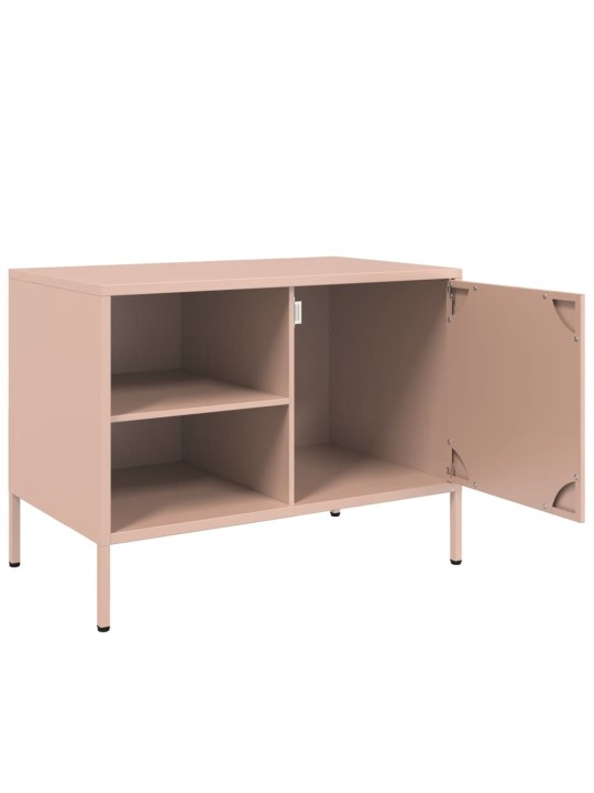 TV-tasot 2 kpl pinkki 68x39x50,5 cm teräs