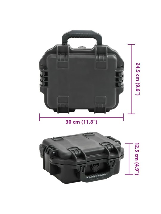 Kannettava Flight Case Musta 30x24,5x12,5 cm PP