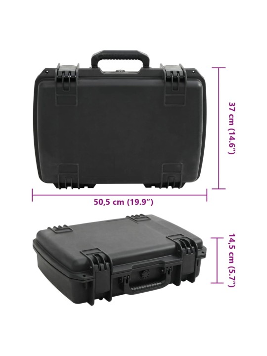 Kannettava Flight Case Musta 50,5x37x14,5 cm PP