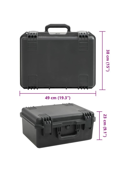 Kannettava Flight Case Musta 49x38x23 cm PP