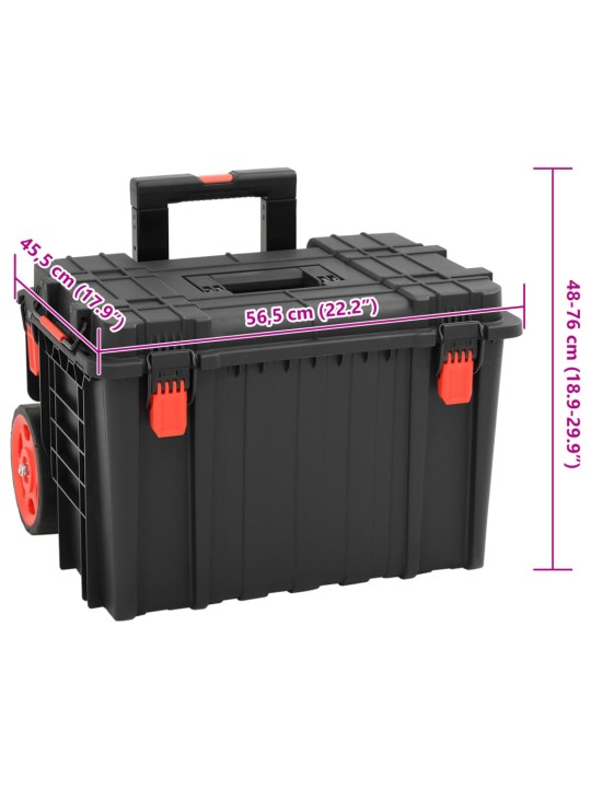 Kannettava Flight Case Musta 56,5x45,5x48 cm PP