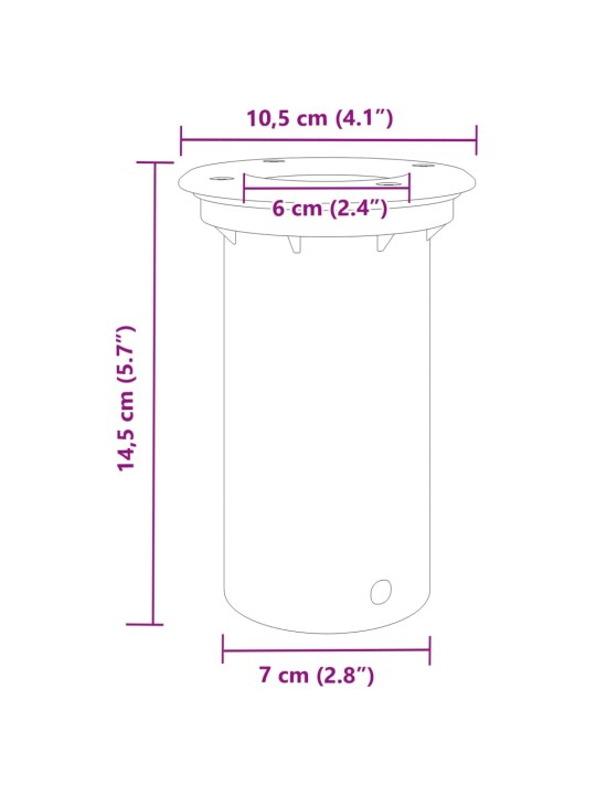 Maavalaisin pyöreä musta 10,5x10,5 cm painevalettu alumiini