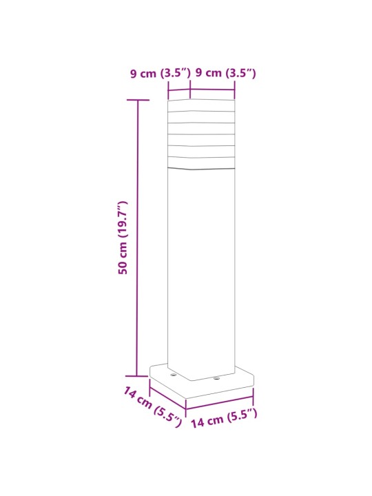 Pylväsvalaisin musta 50 cm alumiini