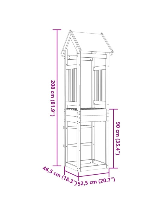Leikkitorni 52,5x46,5x208 cm kyllästetty mänty