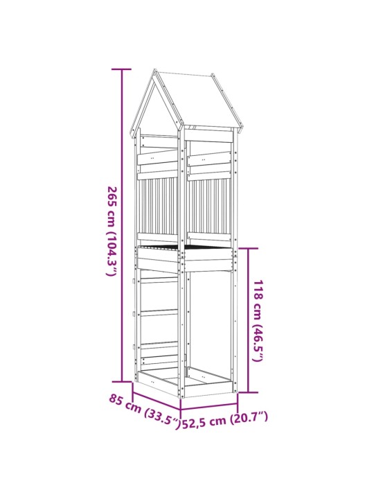 Leikkitorni 85x52,5x265 cm kyllästetty mänty