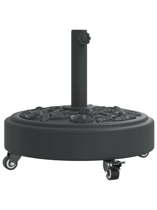 Aurinkovarjon jalusta pyörillä ø38/48 mm tangolle 27 kg pyöreä