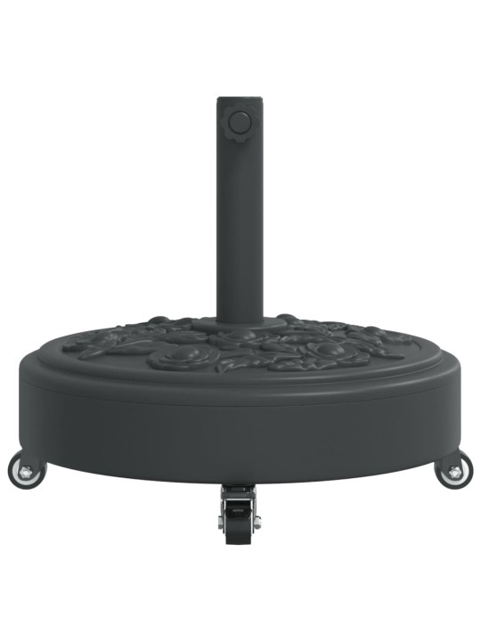 Aurinkovarjon jalusta pyörillä ø38/48 mm tangolle 27 kg pyöreä