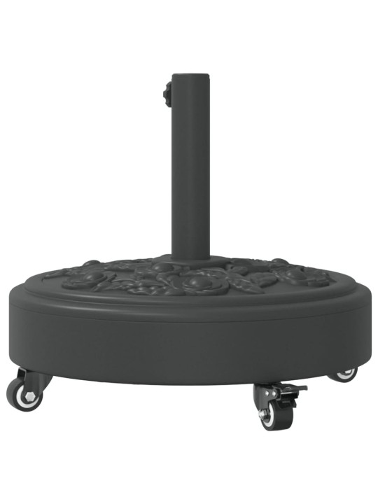 Aurinkovarjon jalusta pyörillä ø38/48 mm tangolle 27 kg pyöreä