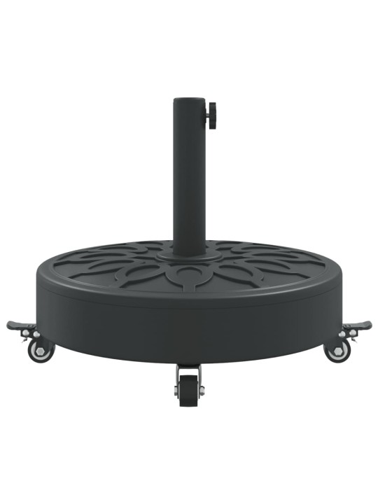 Aurinkovarjon jalusta pyörillä ø38/48 mm tangolle 27 kg pyöreä