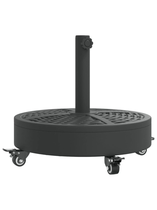 Aurinkovarjon jalusta pyörillä ø38/48 mm tangolle 27 kg pyöreä