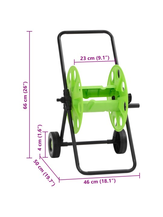 Letkukelakärry 60 m 1/2" letkulle teräs