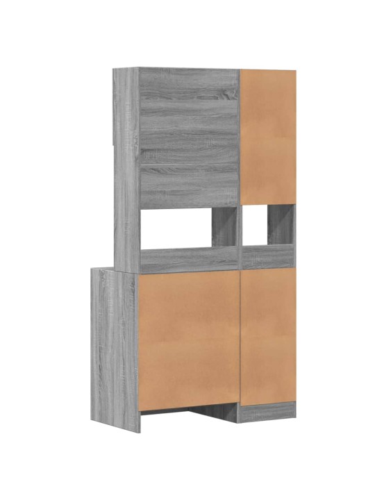 Keittiön kaappi harmaa sonoma 95x50x180 cm tekninen puu