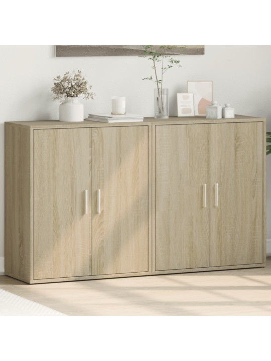 Senkit 2 kpl Sonoma-tammi 60x31x70 cm tekninen puu