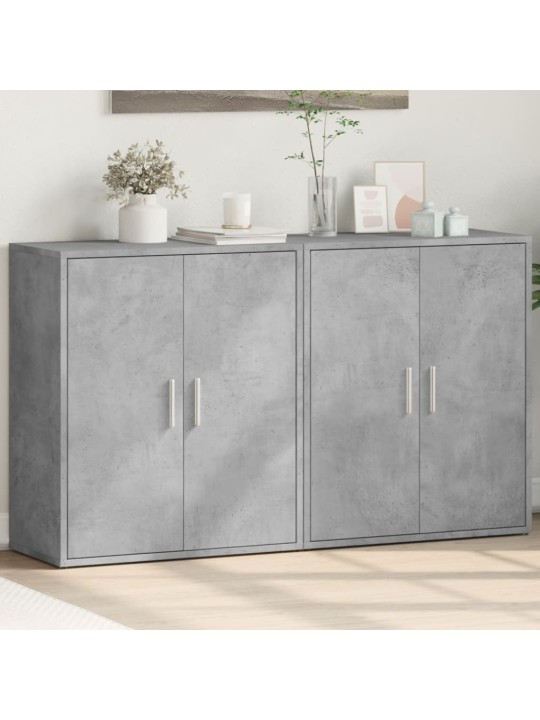 Senkit 2 kpl betoninharmaa 60x31x70 cm tekninen puu