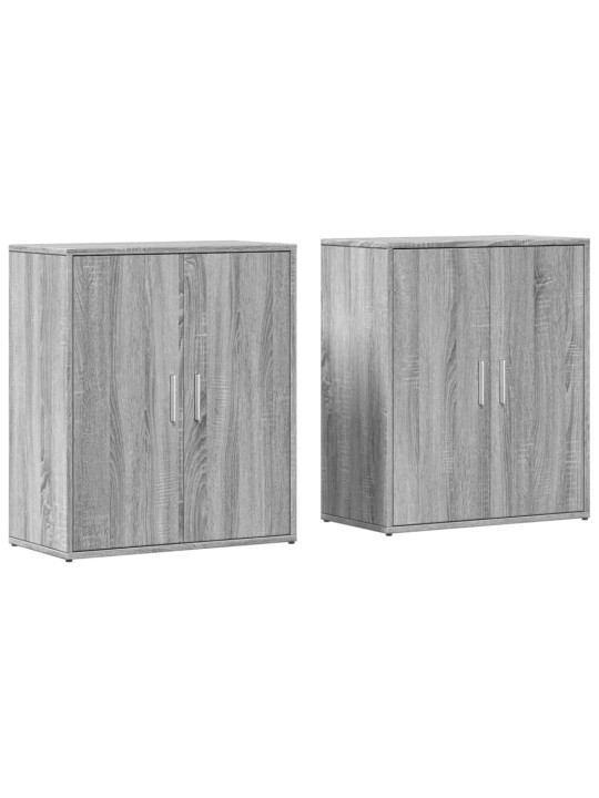 Senkit 2 kpl harmaa Sonoma 60x31x70 cm tekninen puu