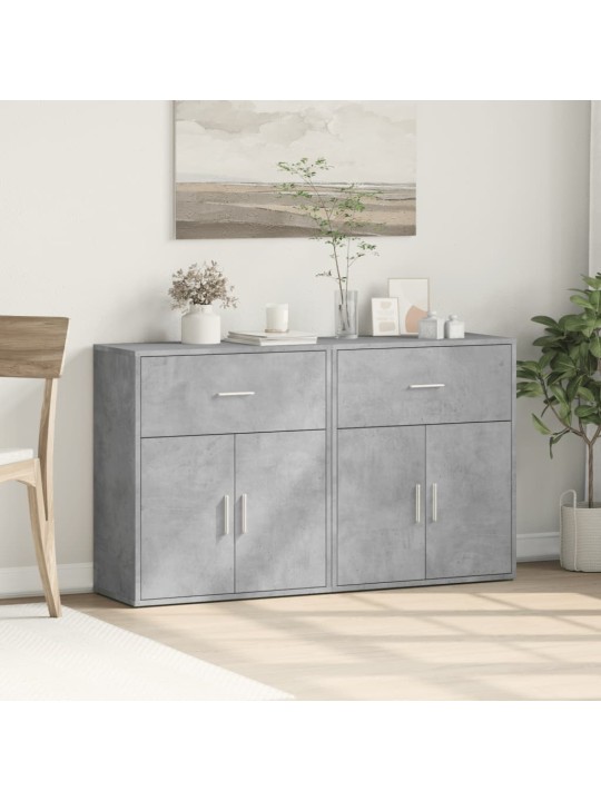 Senkit 2 kpl betoninharmaa 60x31x70 cm tekninen puu