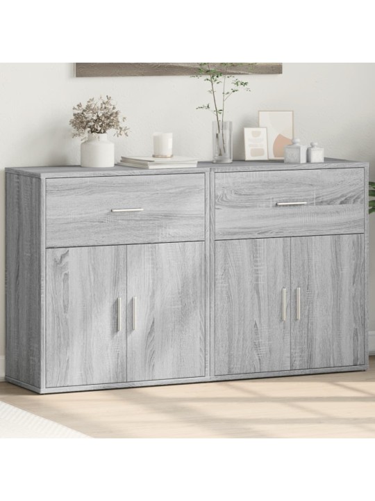 Senkit 2 kpl harmaa Sonoma 60x31x70 cm tekninen puu