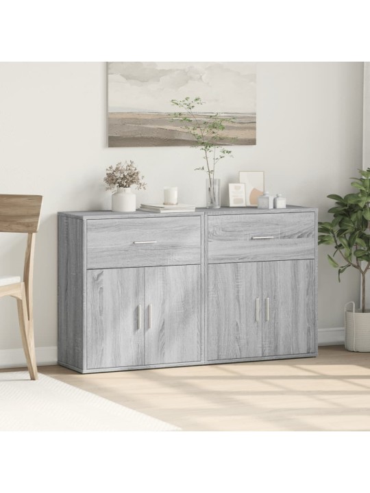 Senkit 2 kpl harmaa Sonoma 60x31x70 cm tekninen puu