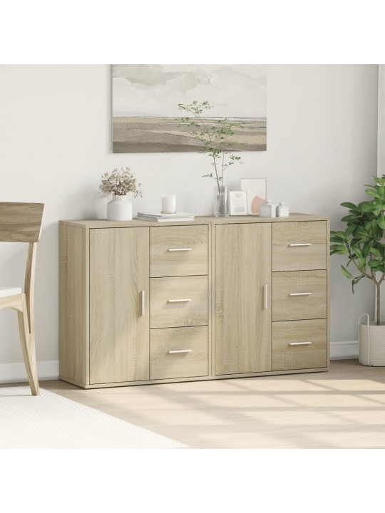 Senkit 2 kpl Sonoma-tammi 60x31x70 cm tekninen puu