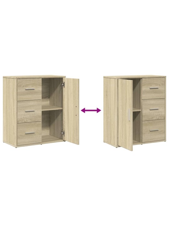 Senkit 2 kpl Sonoma-tammi 60x31x70 cm tekninen puu
