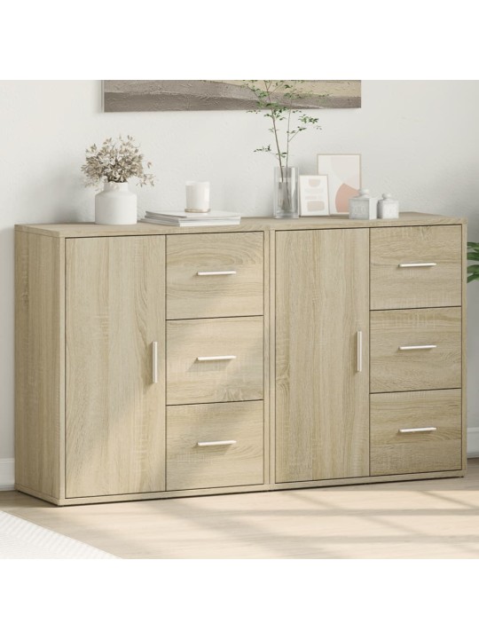 Senkit 2 kpl Sonoma-tammi 60x31x70 cm tekninen puu