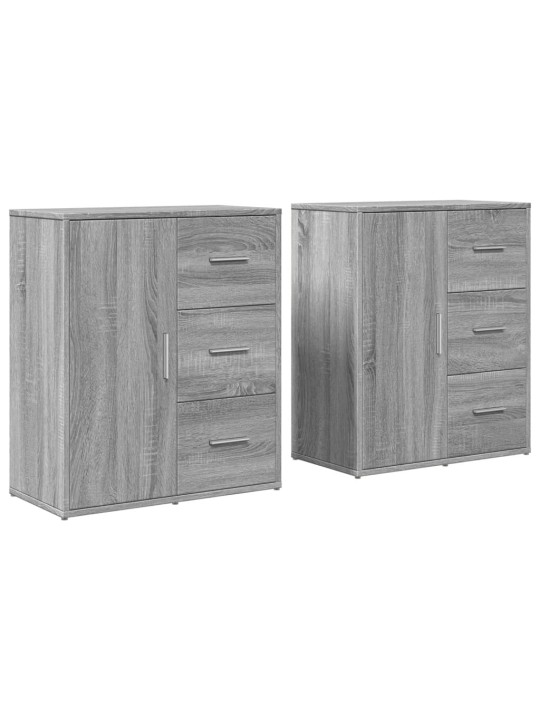 Senkit 2 kpl harmaa sonoma 60x31x70 cm tekninen puu