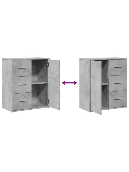 Senkit 2 kpl harmaa sonoma 60x31x70 cm tekninen puu