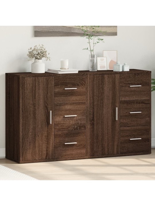 Senkit 2 kpl ruskea tammi 60x31x70 cm tekninen puu