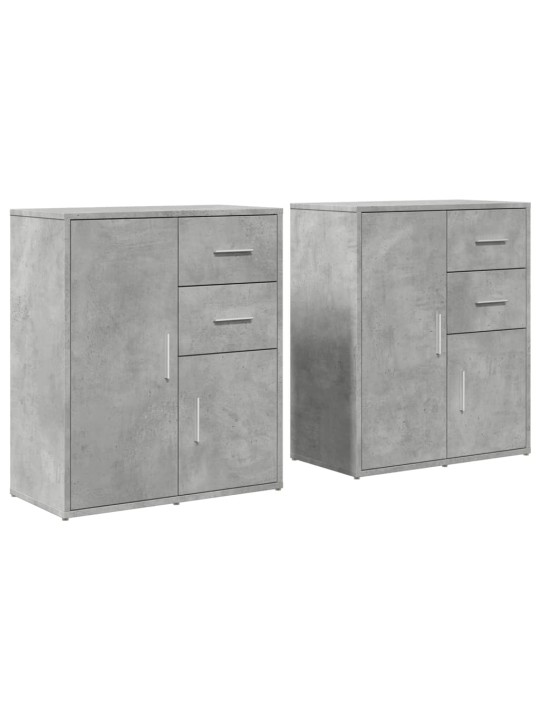 Senkit 2 kpl betoninharmaa 60x31x70 cm tekninen puu