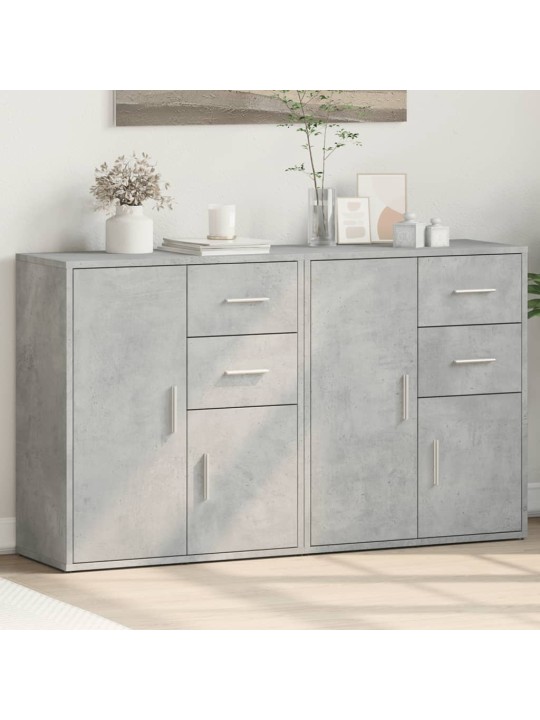 Senkit 2 kpl betoninharmaa 60x31x70 cm tekninen puu