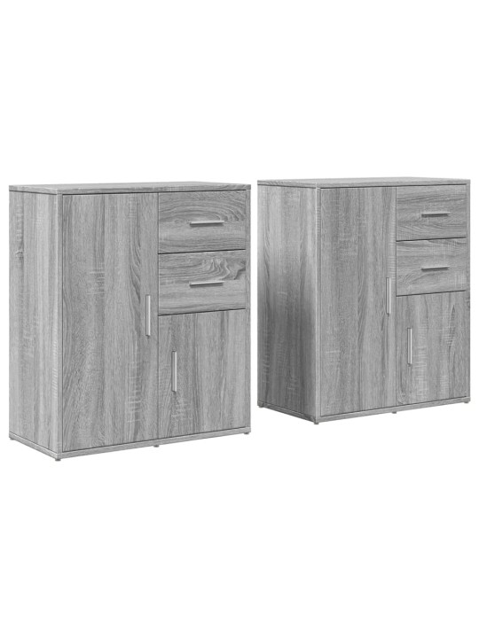 Senkit 2 kpl harmaa sonoma 60x31x70 cm tekninen puu