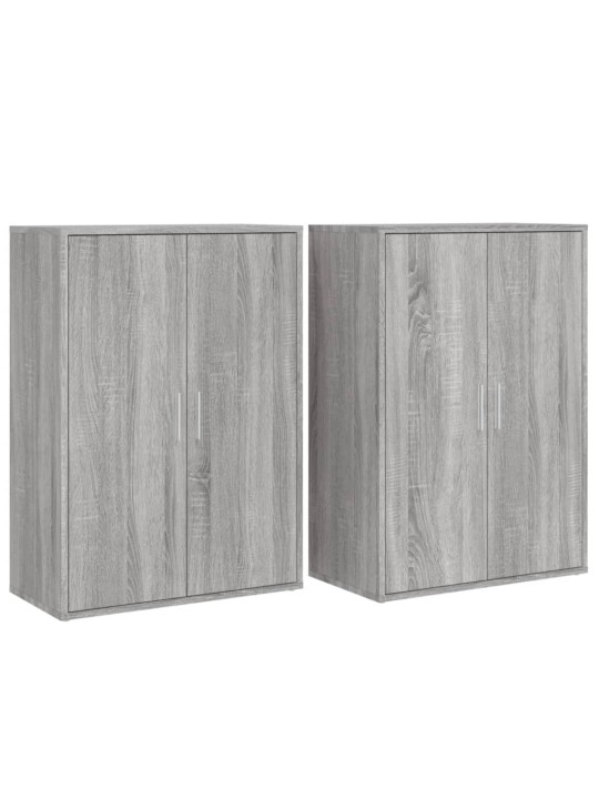 Senkit 2 kpl harmaa Sonoma 60x31x84 cm tekninen puu