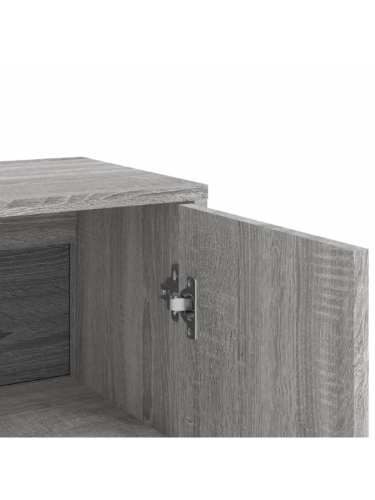 Senkit 2 kpl harmaa Sonoma 60x31x84 cm tekninen puu