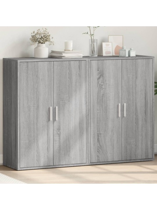 Senkit 2 kpl harmaa Sonoma 60x31x84 cm tekninen puu