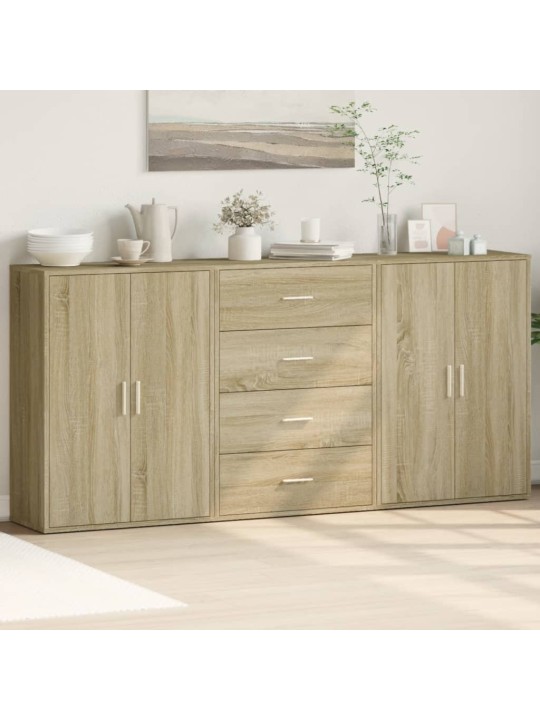 Senkit 3 kpl sonoma-tammi 60x31x84 cm tekninen puu