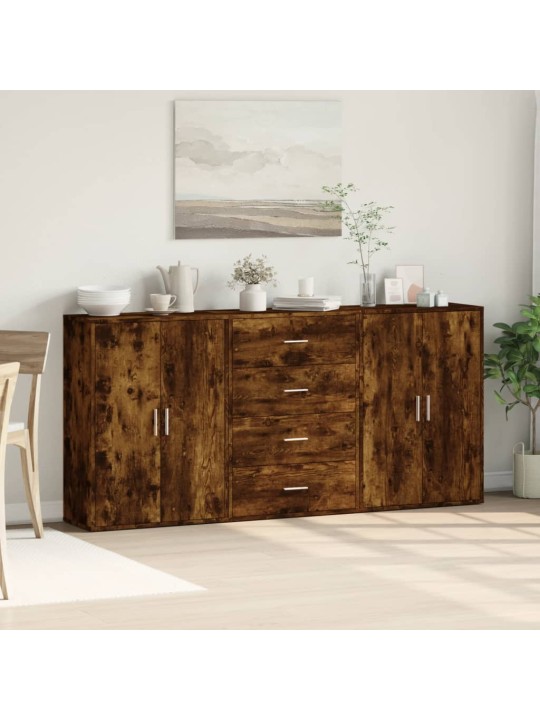 Senkit 3 kpl savutammi 60x31x84 cm tekninen puu