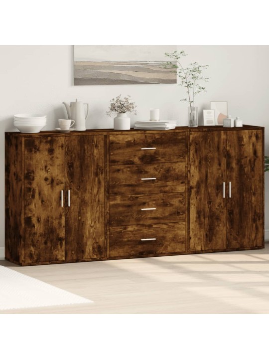 Senkit 3 kpl savutammi 60x31x84 cm tekninen puu