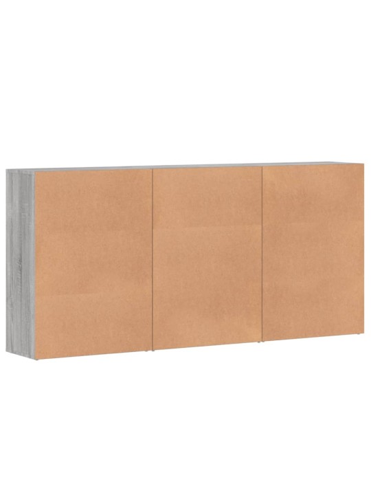Senkit 3 kpl harmaa Sonoma 60x31x84 cm tekninen puu