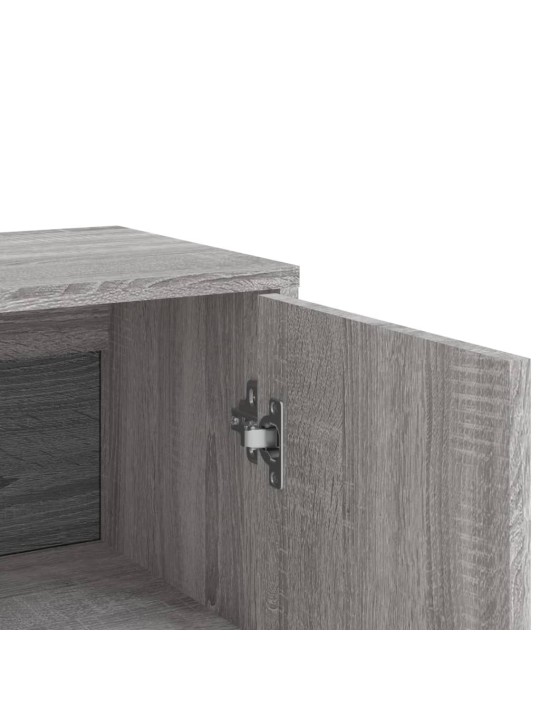Senkit 3 kpl harmaa Sonoma 60x31x84 cm tekninen puu