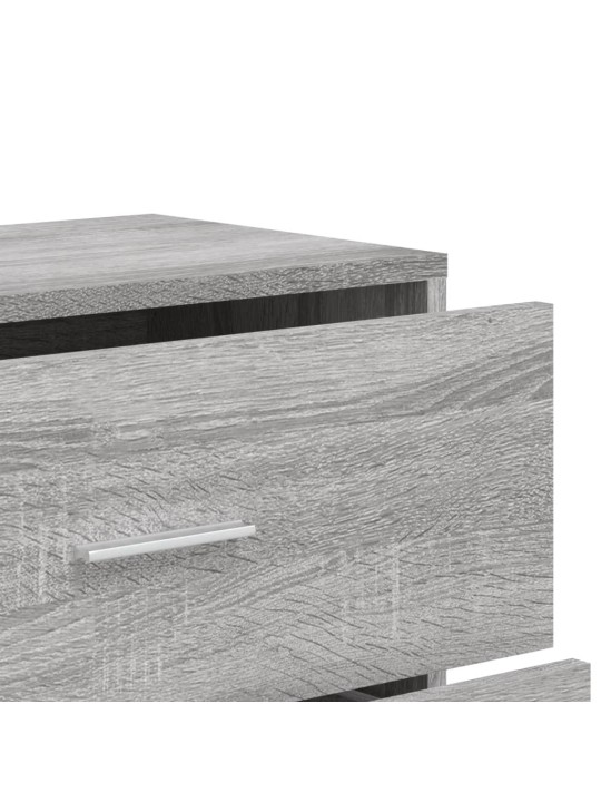 Senkit 3 kpl harmaa Sonoma 60x31x84 cm tekninen puu