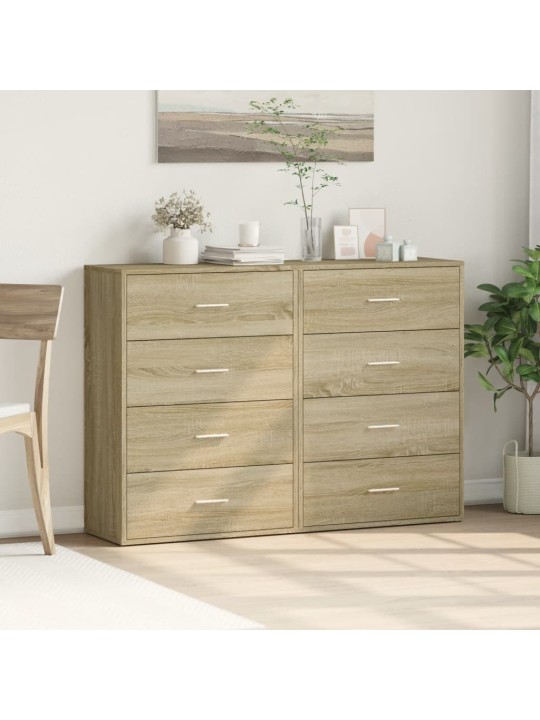 Senkit 2 kpl Sonoma-tammi 60x31x84 cm tekninen puu